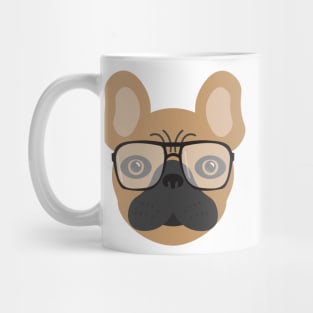 French Bulldog With Glasses Mug